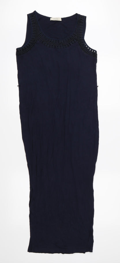 Oasis Womens Blue  Jersey Maxi  Size XS