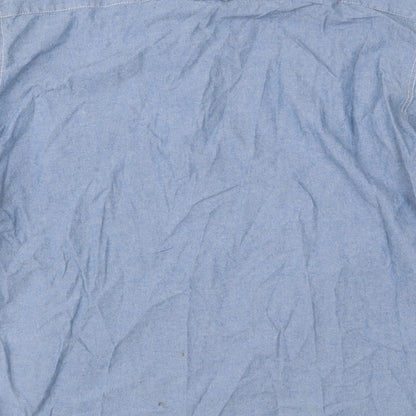 Mens UK Size M NEXT Blue  Button-Up Long Sleeve Casual Shirt