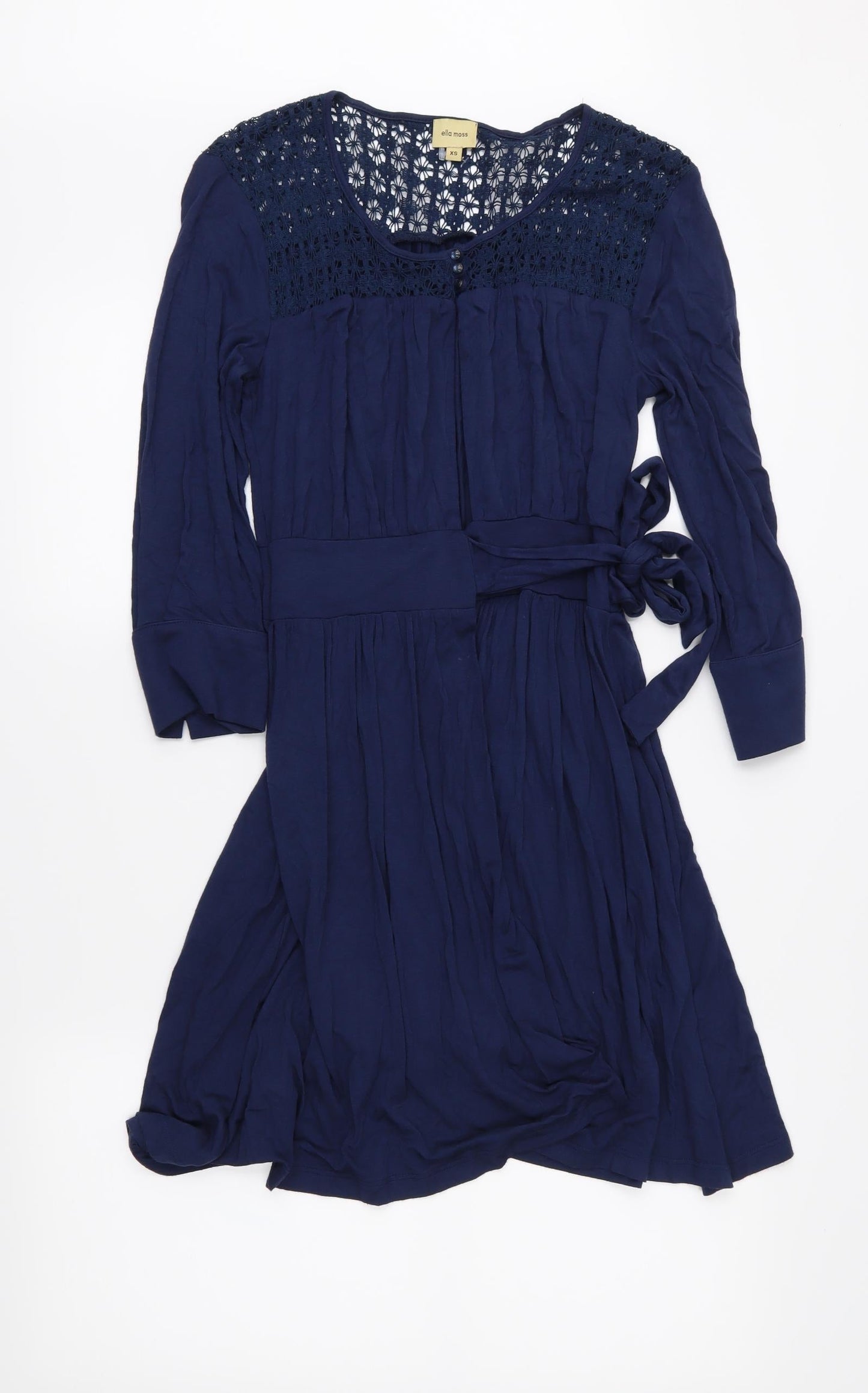 Ella Moss Womens Blue  Jersey Fit & Flare  Size 4