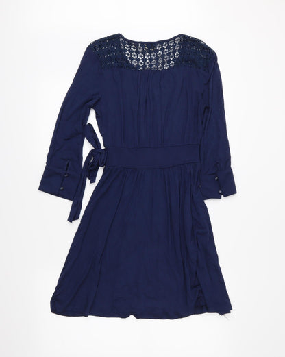 Ella Moss Womens Blue  Jersey Fit & Flare  Size 4