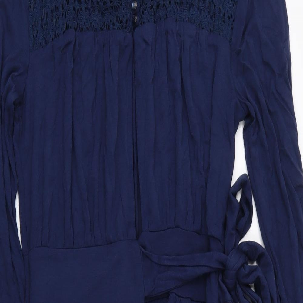 Ella Moss Womens Blue  Jersey Fit & Flare  Size 4
