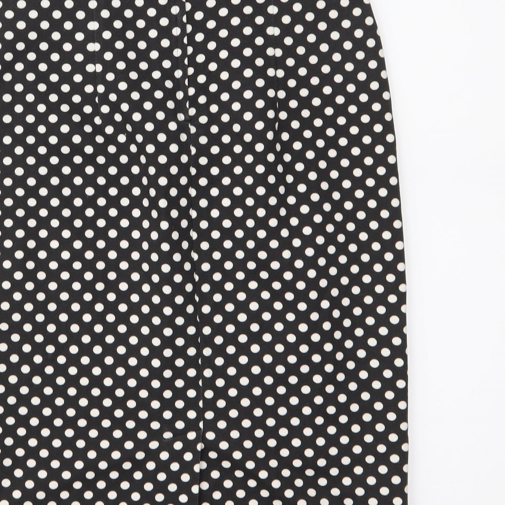 Pringle Womens Black Polka Dot  Straight & Pencil Skirt Size S