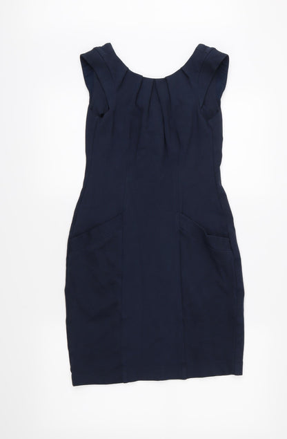 Preworn Womens Blue  Jersey Pinafore/Dungaree Dress  Size M
