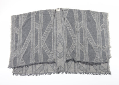 I Love my moment Womens Grey Geometric Knit Jacket  One Size