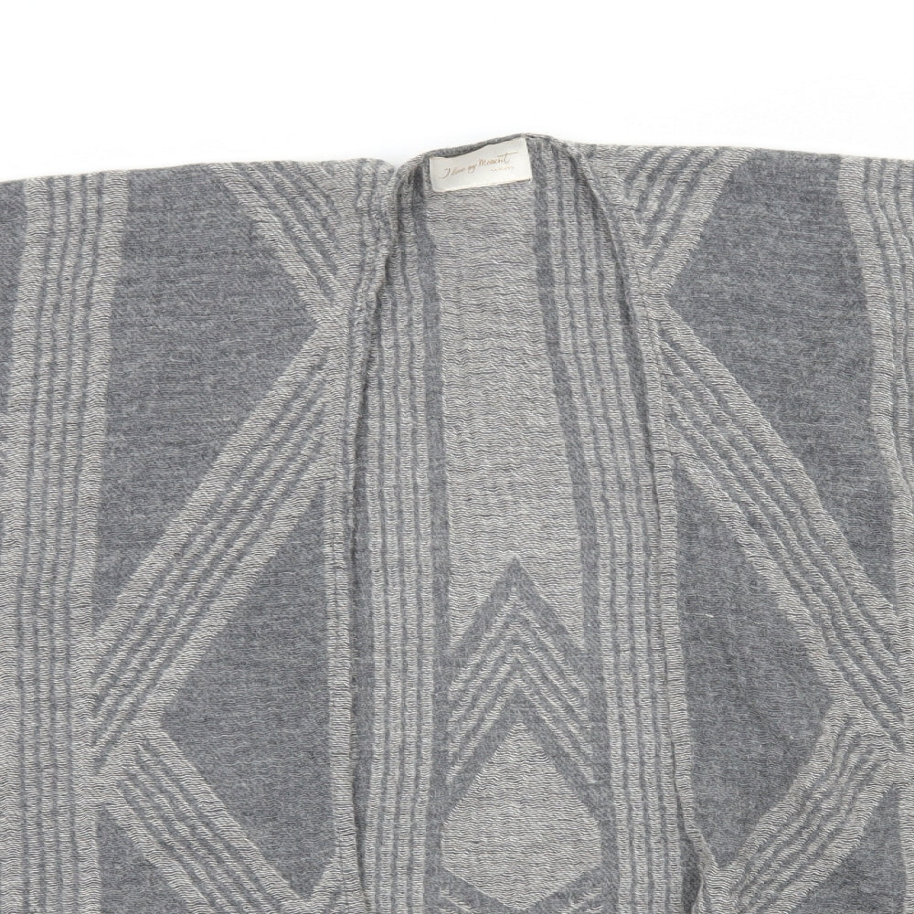 I Love my moment Womens Grey Geometric Knit Jacket  One Size