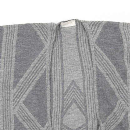 I Love my moment Womens Grey Geometric Knit Jacket  One Size
