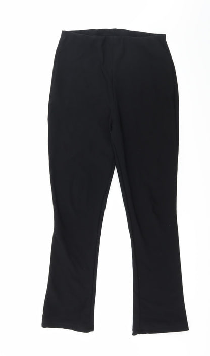 Womens UK Size 10 Preworn Regular Fit  Black Trousers