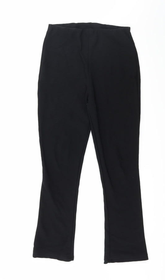 Womens UK Size 10 Preworn Regular Fit  Black Trousers