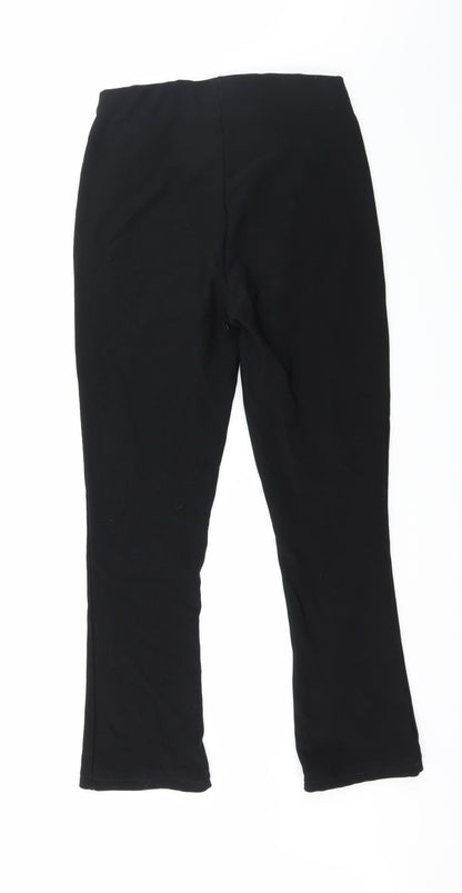 Womens UK Size 10 Preworn Regular Fit  Black Trousers