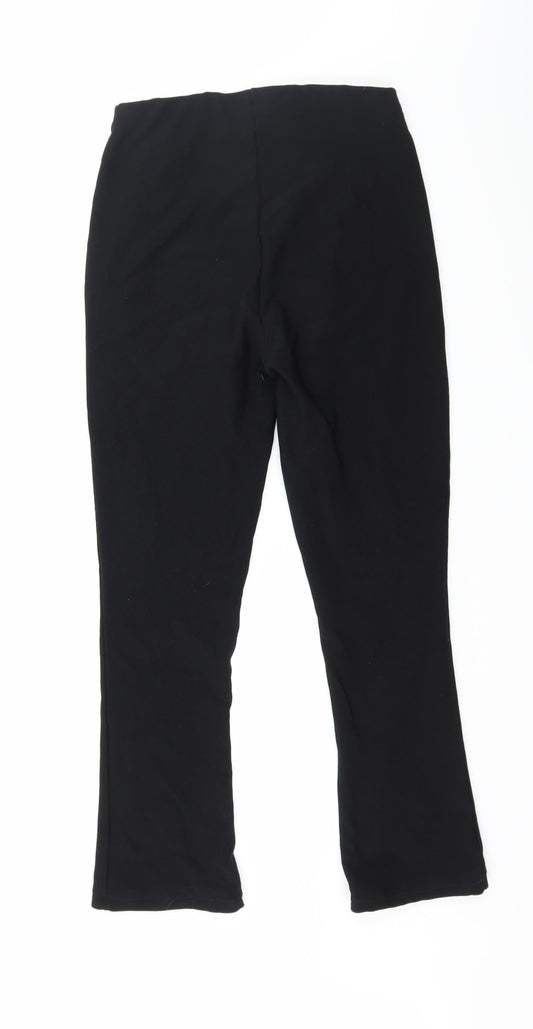 Womens UK Size 10 Preworn Regular Fit  Black Trousers