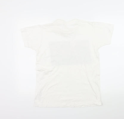 SOL'S Mens White  Jersey  T-Shirt Size S  - Slogan Volcano