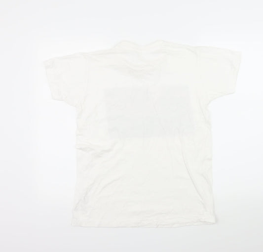 SOL'S Mens White  Jersey  T-Shirt Size S  - Slogan Volcano