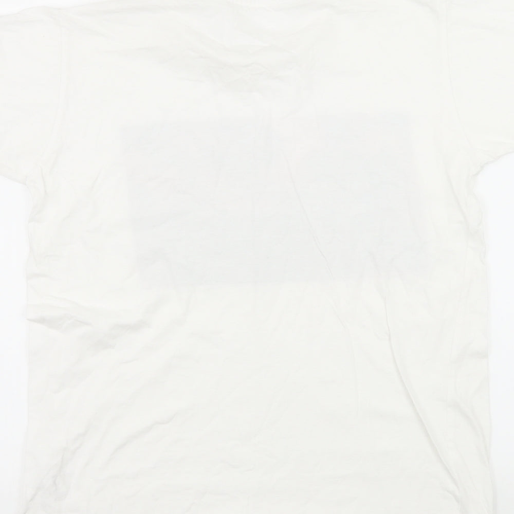 SOL'S Mens White  Jersey  T-Shirt Size S  - Slogan Volcano