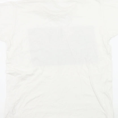 SOL'S Mens White  Jersey  T-Shirt Size S  - Slogan Volcano