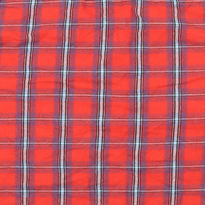 BDG Womens Red Plaid  Basic Blouse Size S