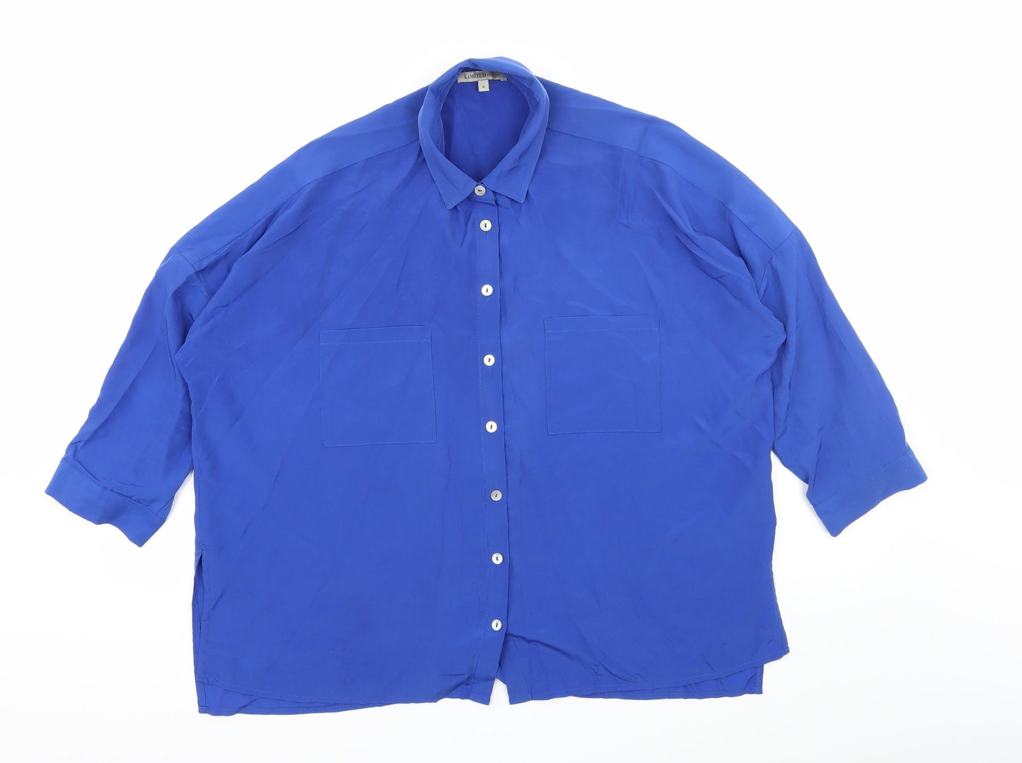 Womens UK Size 8 Marks and Spencer Blue Basic Blouse