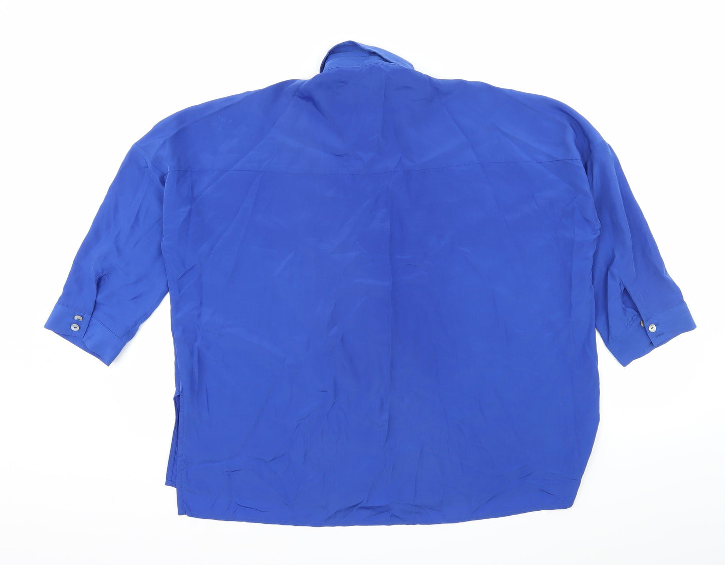 Womens UK Size 8 Marks and Spencer Blue Basic Blouse