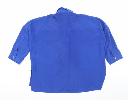 Womens UK Size 8 Marks and Spencer Blue Basic Blouse