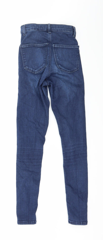 Womens UK Size 26 in Topshop Regular Fit Skinny Blue Jeans