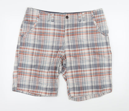 Marks and Spencer Womens Multicoloured Check  Bermuda Shorts Size 42 in