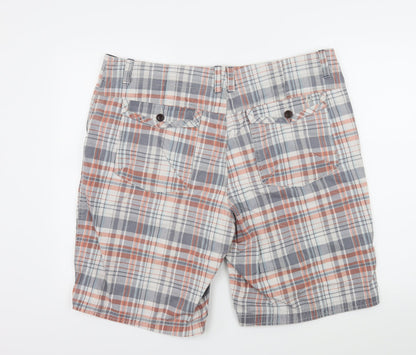 Marks and Spencer Womens Multicoloured Check  Bermuda Shorts Size 42 in