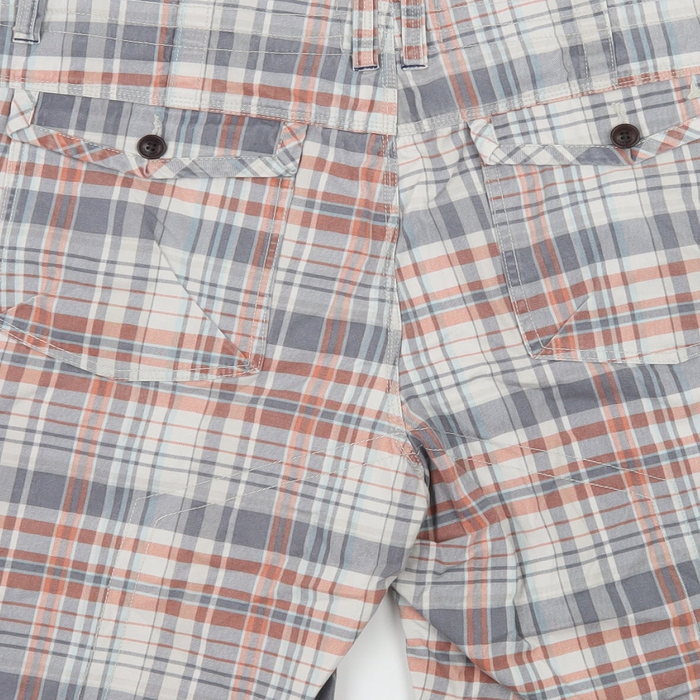 Marks and Spencer Womens Multicoloured Check  Bermuda Shorts Size 42 in