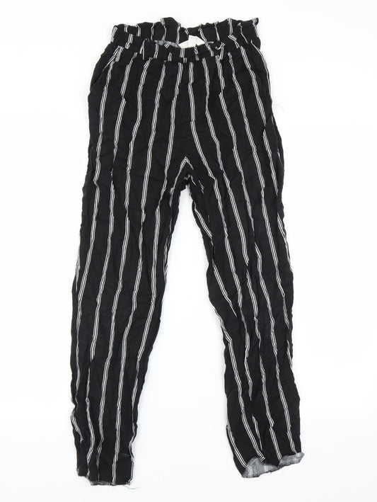 Womens UK Size 6 H&M Regular Fit  Black Trousers