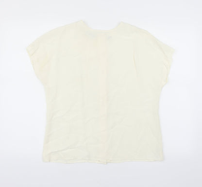 Liz Claiborne Womens Beige   Basic Blouse Size 8