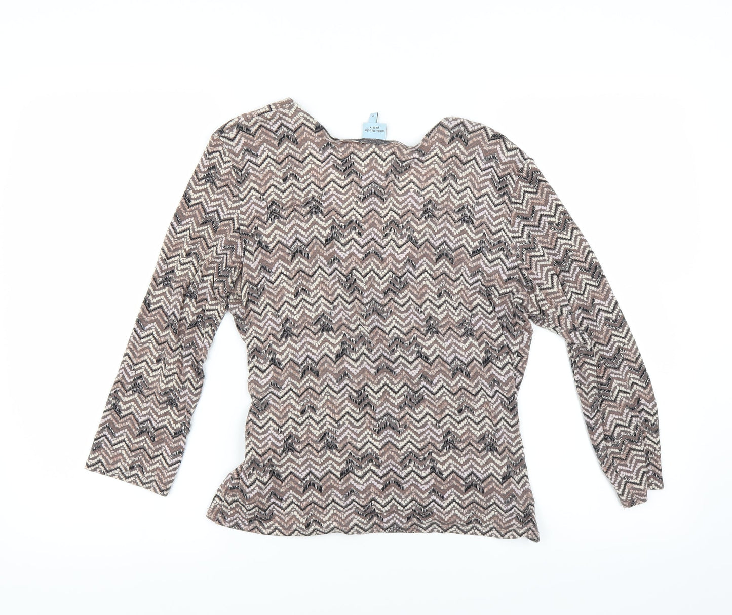 Womens UK Size 12 Anne Brooks Brown Basic Blouse