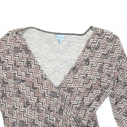 Womens UK Size 12 Anne Brooks Brown Basic Blouse