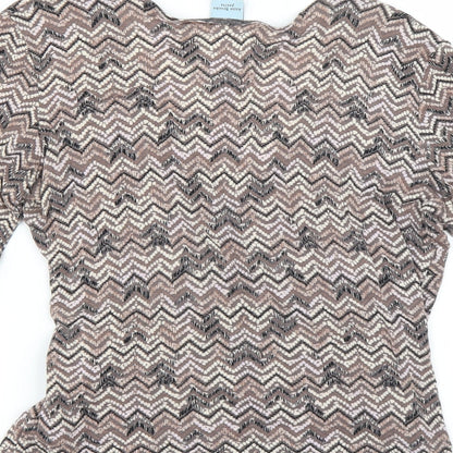 Womens UK Size 12 Anne Brooks Brown Basic Blouse
