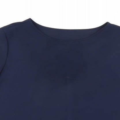 Womens UK Size 12 Marks and Spencer Blue Basic Blouse