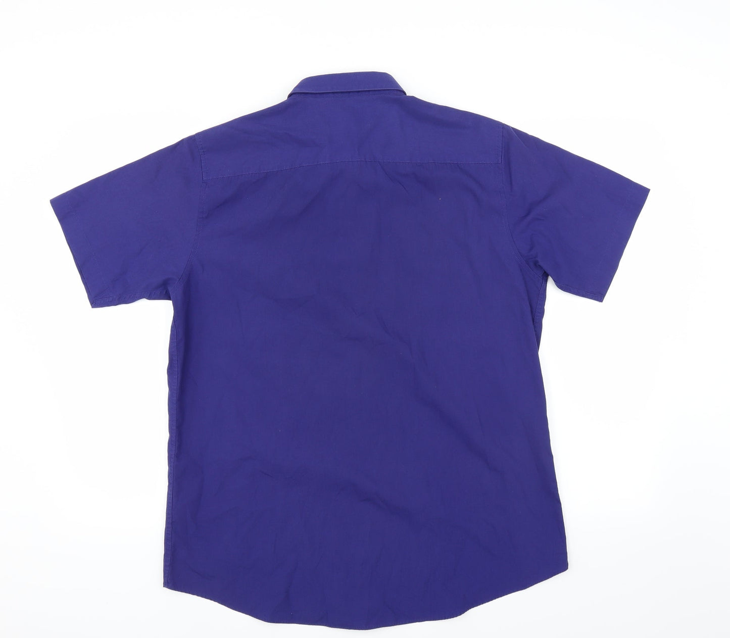 Mens UK Size L Topman Purple  Button-Up Short Sleeve Casual Shirt