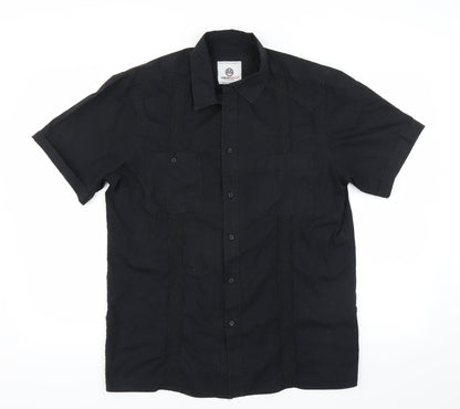 Urban Beach Mens Black    Button-Up Size L