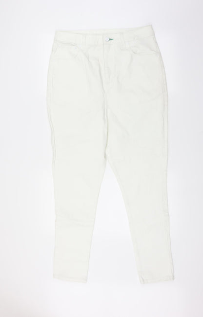 Womens UK Size 32 in Preworn Regular Fit Straight White Jeans