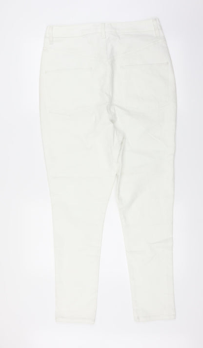 Womens UK Size 32 in Preworn Regular Fit Straight White Jeans