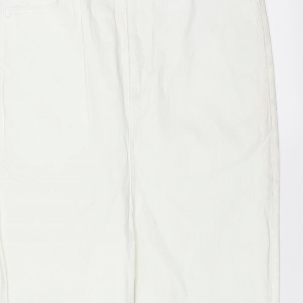 Womens UK Size 32 in Preworn Regular Fit Straight White Jeans