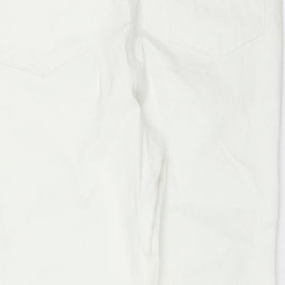 Womens UK Size 32 in Preworn Regular Fit Straight White Jeans