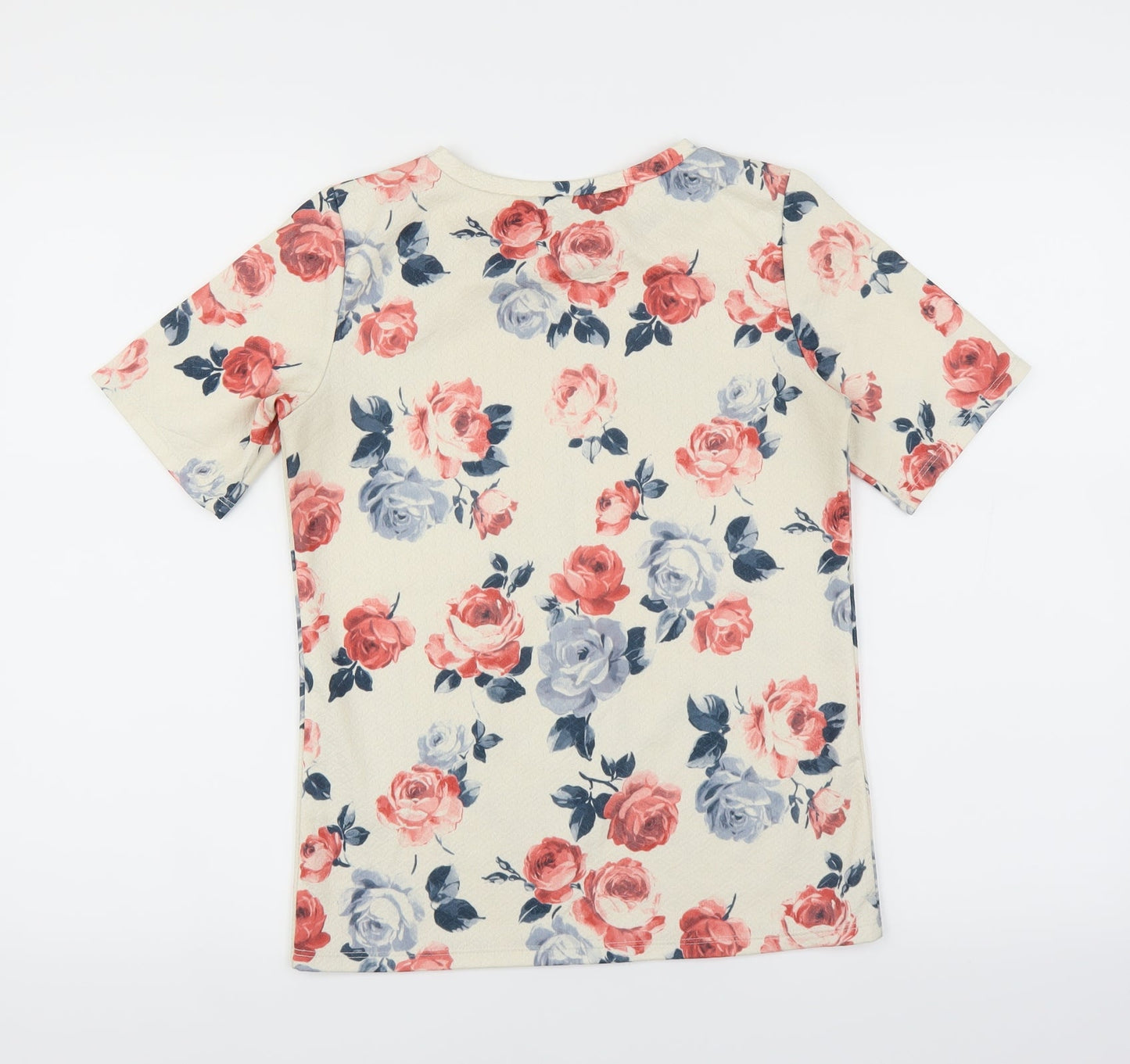 Womens UK Size 6 Warehouse Ivory Basic T-Shirt