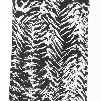 CAMEO ROSE Womens Black Animal Print  T-Shirt Dress  Size M