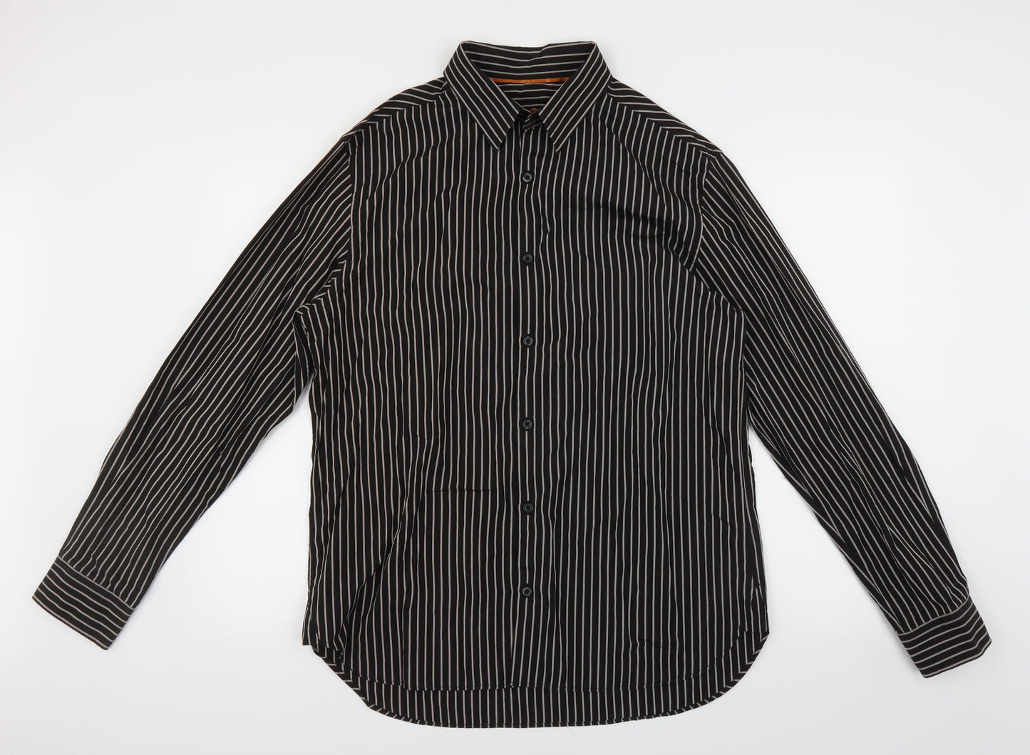 Mens UK Size L NEXT Brown  Button-Up Long Sleeve Casual Shirt