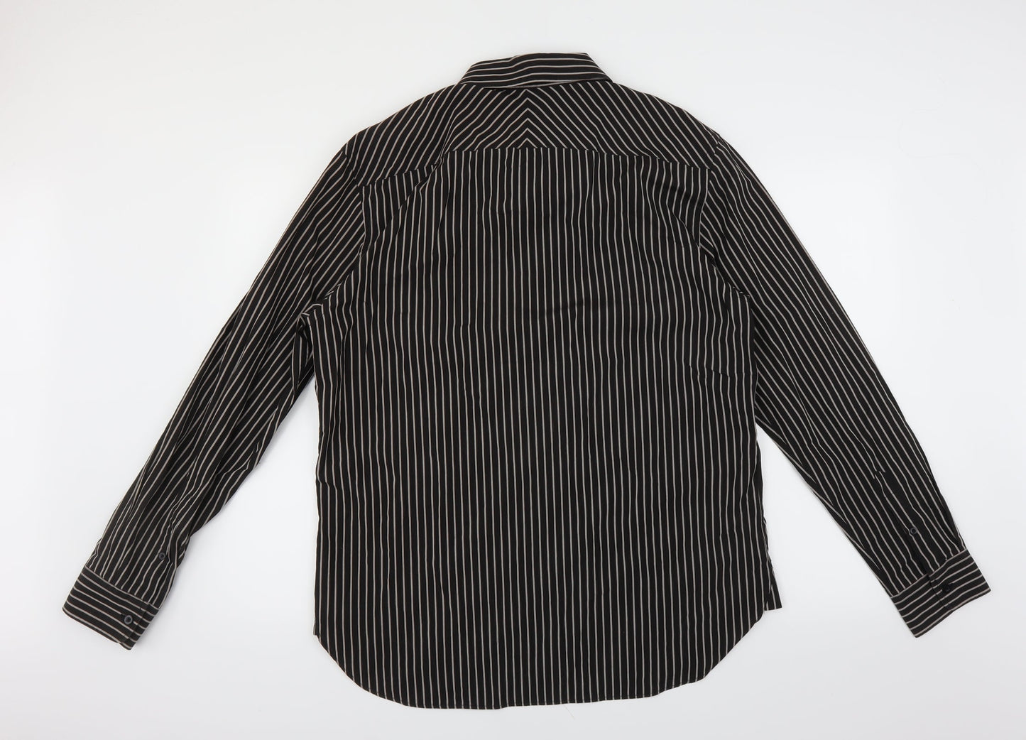 Mens UK Size L NEXT Brown  Button-Up Long Sleeve Casual Shirt