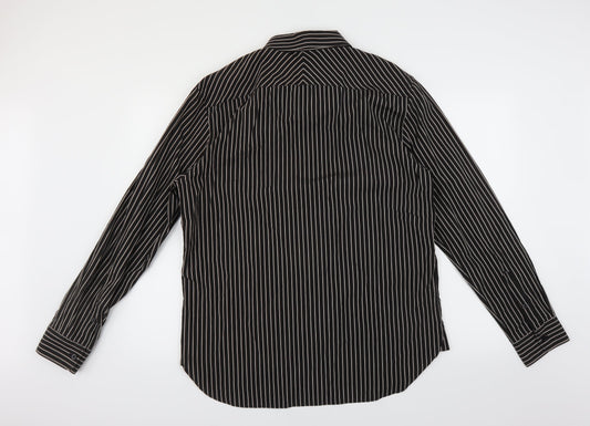 Mens UK Size L NEXT Brown  Button-Up Long Sleeve Casual Shirt