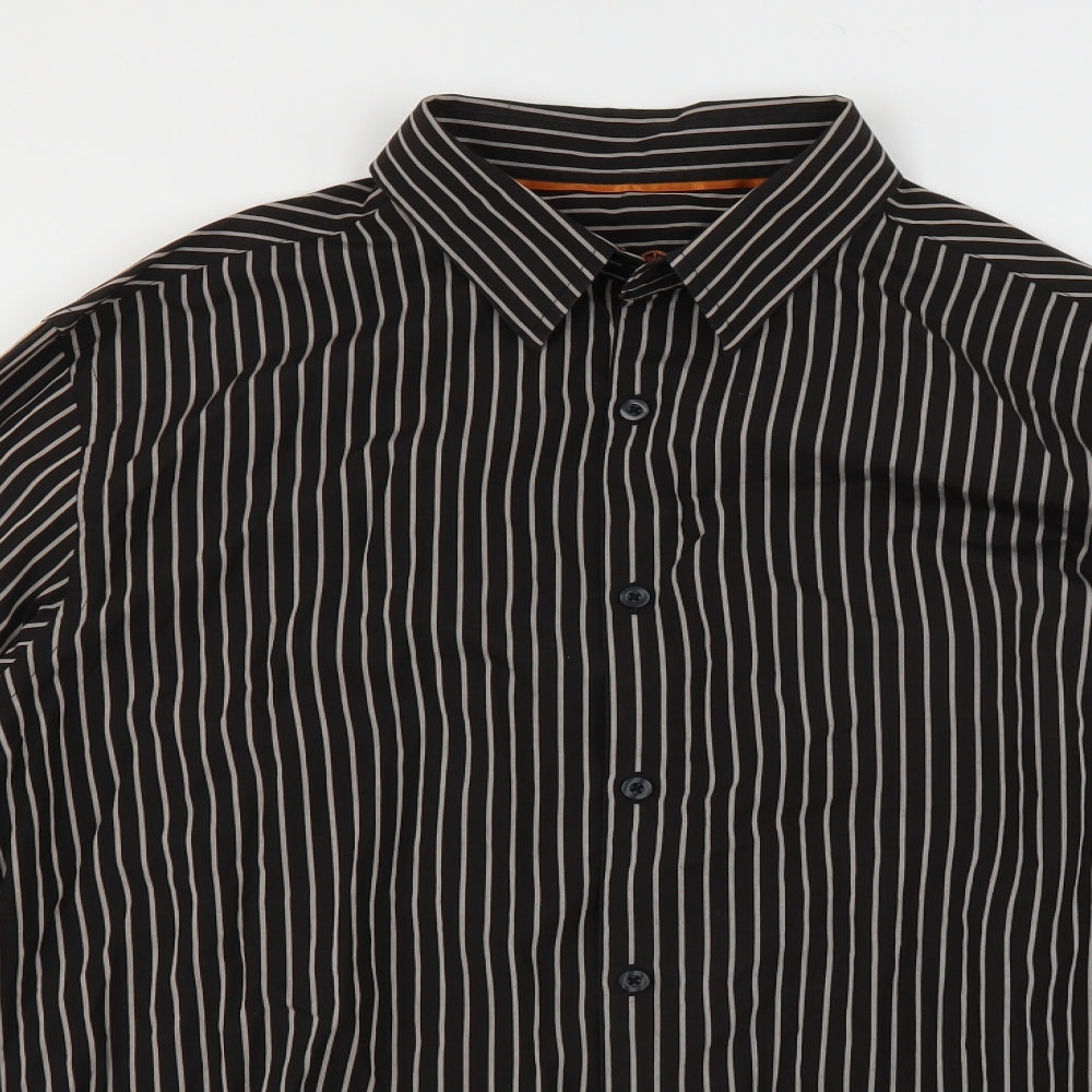 Mens UK Size L NEXT Brown  Button-Up Long Sleeve Casual Shirt