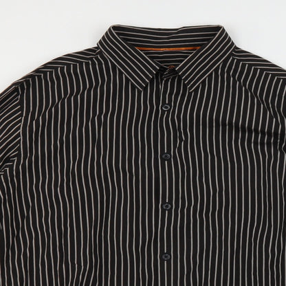 Mens UK Size L NEXT Brown  Button-Up Long Sleeve Casual Shirt