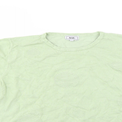 text Womens Green   Pullover Jumper Size L
