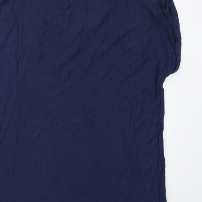 Womens UK Size 14 Classic Blue Basic T-Shirt