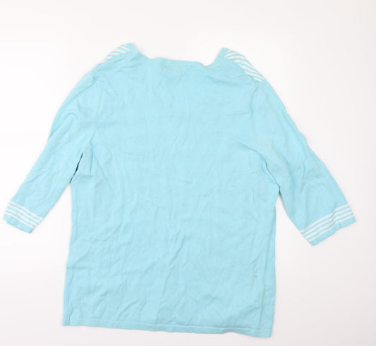 Collection L Womens Blue   Pullover Jumper Size 20