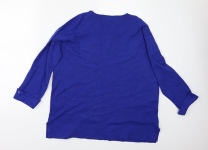 Beauty Women Womens Blue   Pullover Jumper Size M