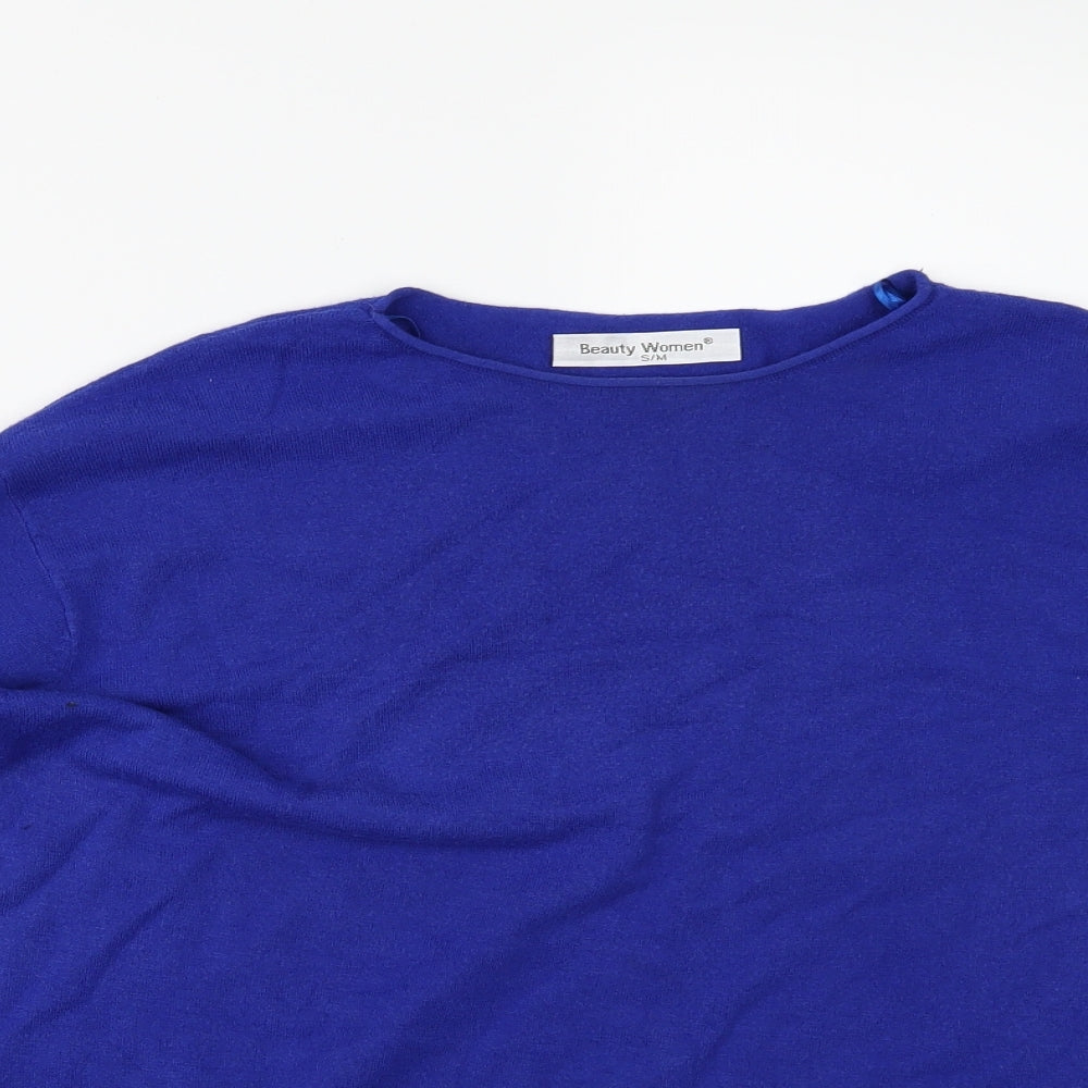 Beauty Women Womens Blue   Pullover Jumper Size M